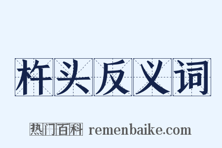 杵头反义词是什么意思的图片